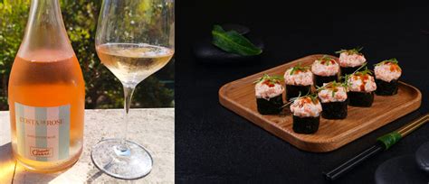 Abbinamento sushi e vino rosato