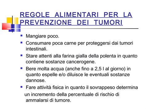 Alimentazione e tumori