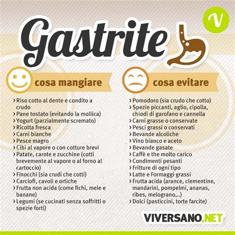 Alimenti da evitare e preferire in caso di gastrite