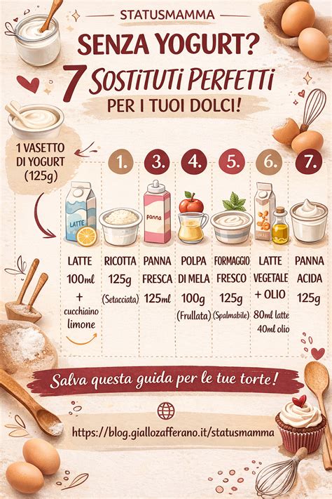 Alternative allo yogurt nei dolci