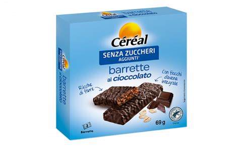 Barrette al cioccolato senza glutine e senza zuccheri aggiunti