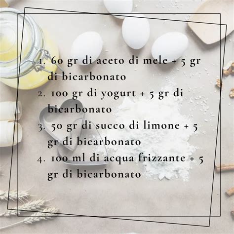 Bicarbonato e aceto come sostituti del lievito