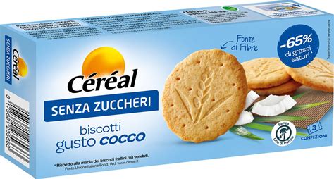Biscotti senza zucchero Céréal gusto cocco