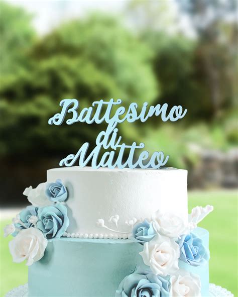 Cake Topper Battesimo Personalizzato