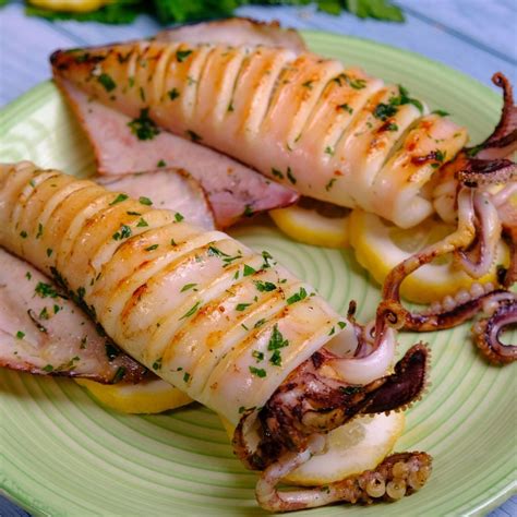 Calamari alla griglia su piastra