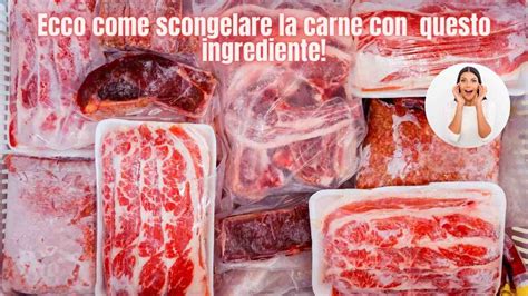 Carne che si scongela in frigorifero