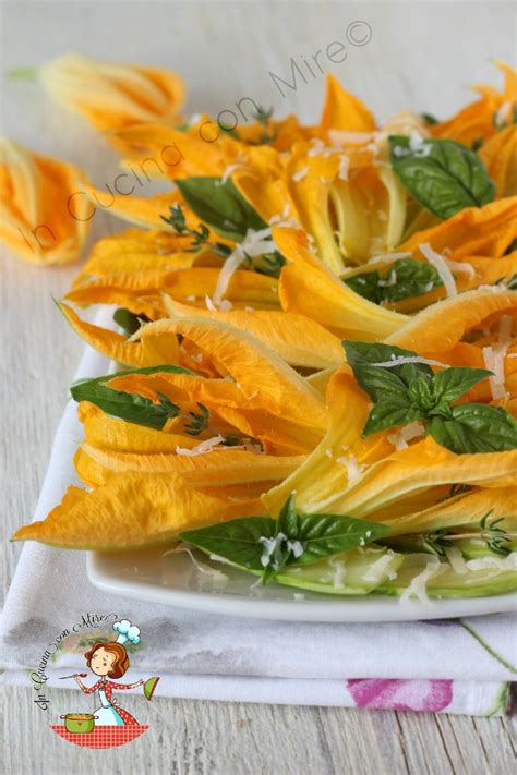 Carpaccio di zucchine e fiori di zucca