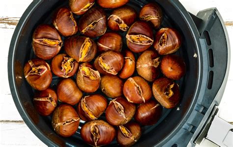 Castagne nella friggitrice ad aria