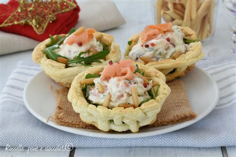 Cestini di pasta sfoglia farciti