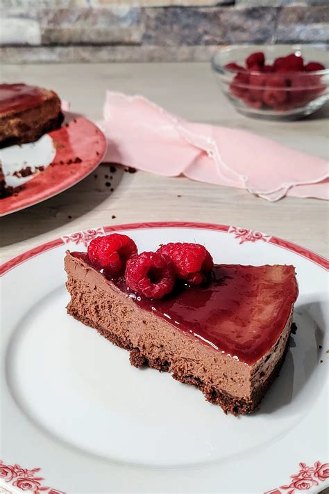 Cheesecake al Cioccolato e Lamponi Vegana