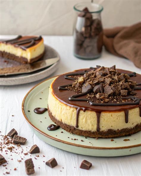 Cheesecake al cioccolato con copertura di ganache