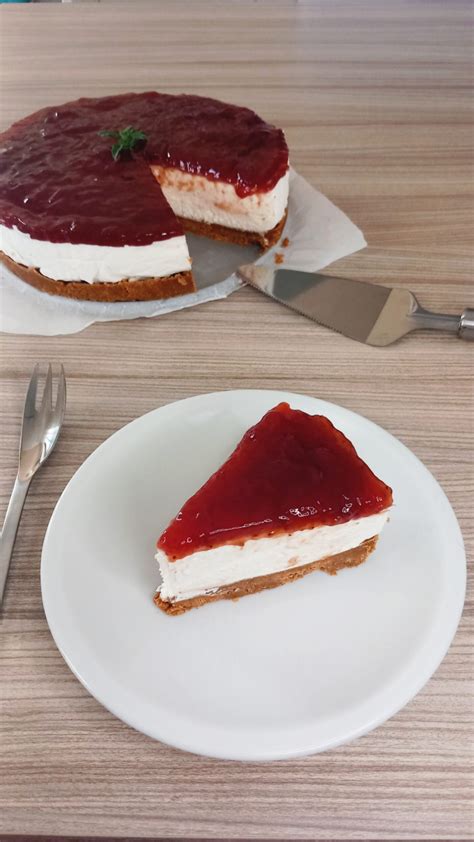 Cheesecake con Marmellata di Fragole