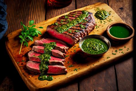 Chimichurri con carne argentina