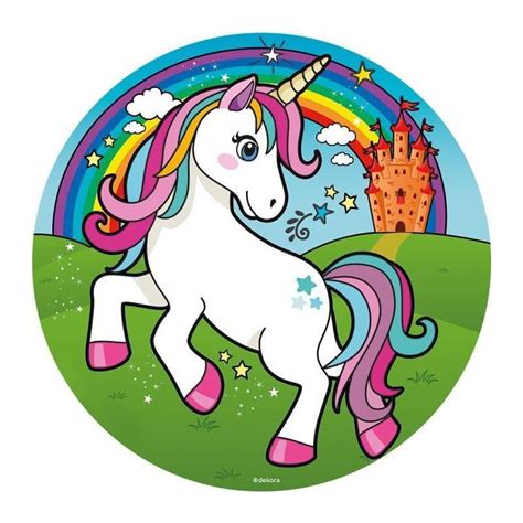 Cialda Unicorno su Torta