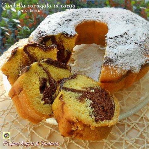 Ciambella variegata al cacao senza burro