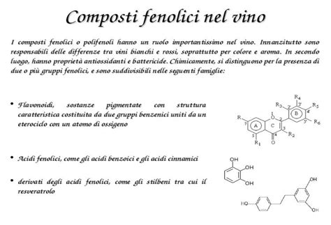 Composti polifenolici contenuti in chicco e in tegumento