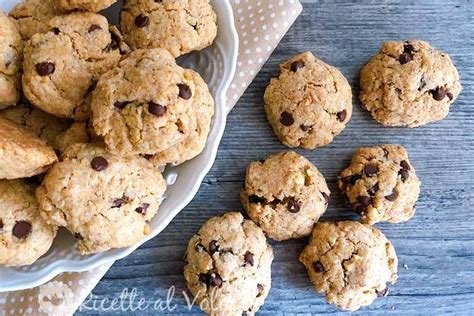 Cookies integrali con gocce di cioccolato