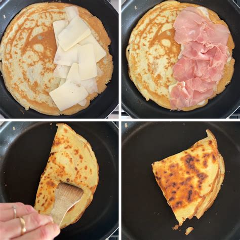 Crêpes con prosciutto e formaggio