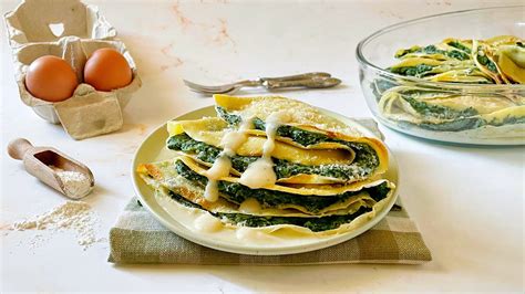 Crêpes con ricotta e spinaci