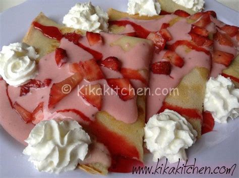 Crepes alla fragola con crema