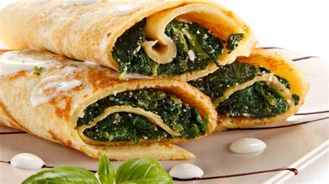 Crepes con Spinaci e Formaggio