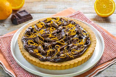 Crostata con Ganache al Cioccolato e Arancia