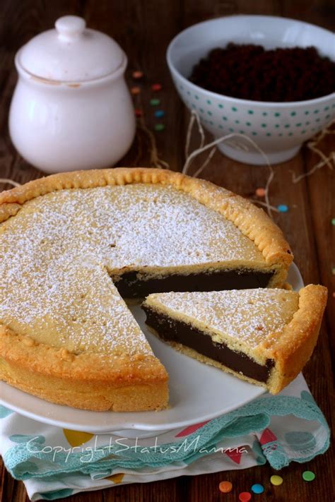 Crostata con crema al cioccolato