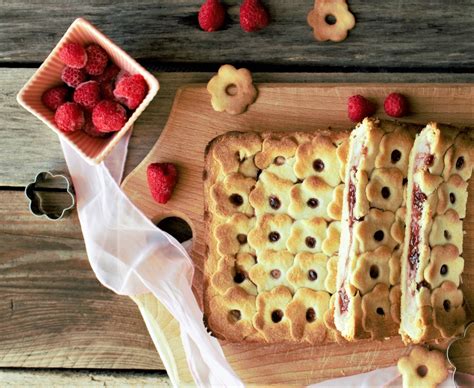Crostata con marmellata di lamponi