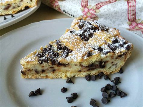 Crostata con ricotta e gocce di cioccolato