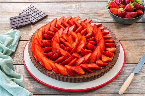 Crostata di fragole e cioccolato