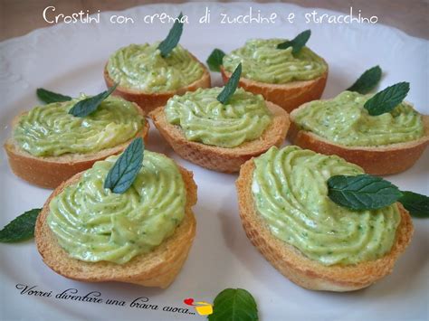 Crostini con Crema di Zucchine