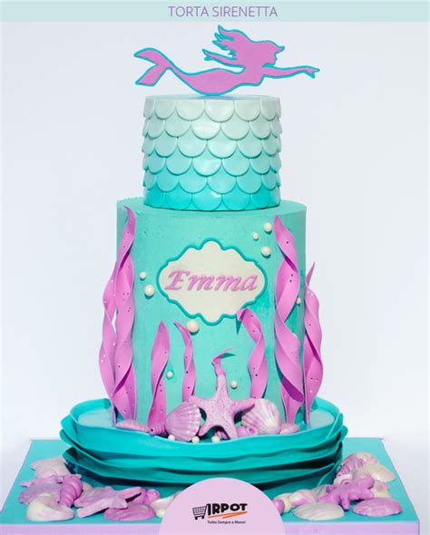 Decorazioni Torta Sirenetta