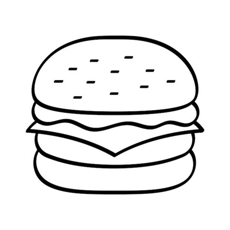 Disegno di un hamburger in stile cartoon