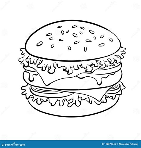 Disegno di un panino hamburger