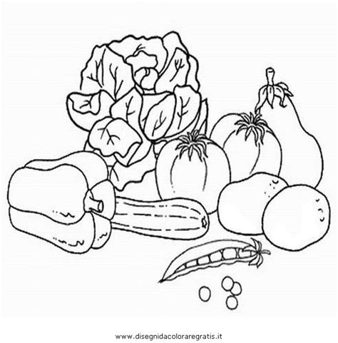 Disegno di verdure miste da colorare