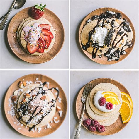 Diverse opzioni di topping per pancake