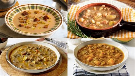 Diversi tipi di zuppe autunnali