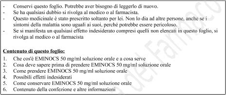 Eminocs soluzione orale