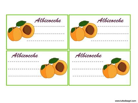Etichette marmellata albicocche
