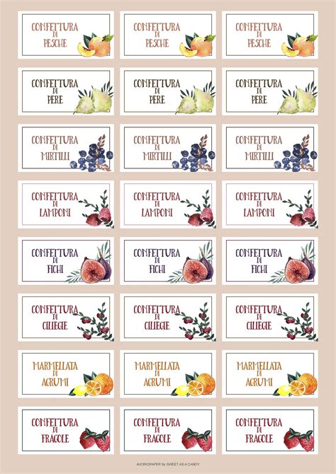 Etichette marmellate