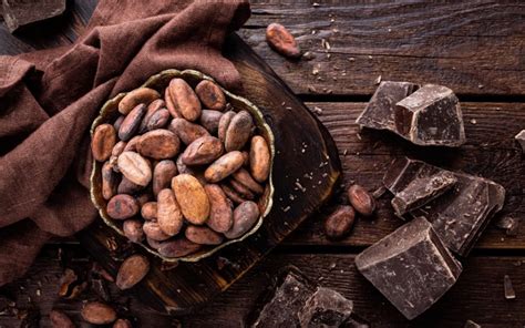 Fave di cacao e tavoletta di cioccolato