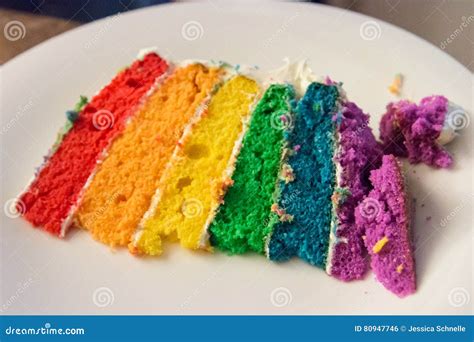 Fetta di Torta Arcobaleno