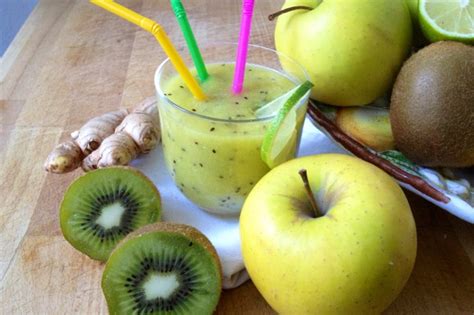 Frullato di Mela Verde, Kiwi e Zenzero