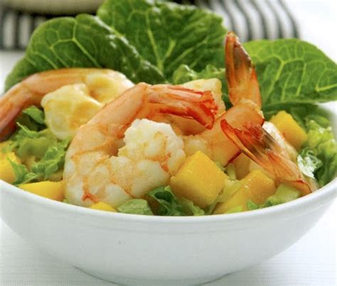 Gamberi, pancetta e mango