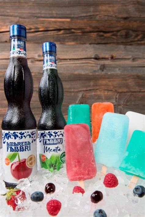 Ghiaccioli fatti in casa con sciroppo Fabbri