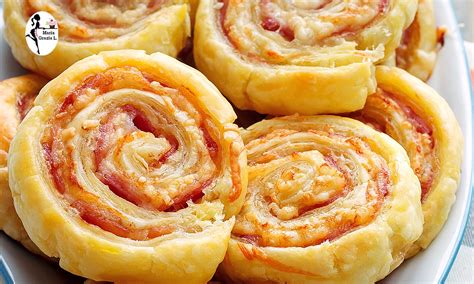 Girelle di Pasta Sfoglia al Salame