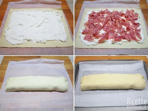 Girelle di pasta sfoglia con salame e Philadelphia