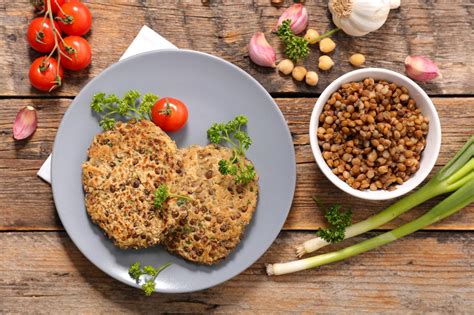 Hamburger di lenticchie vegano