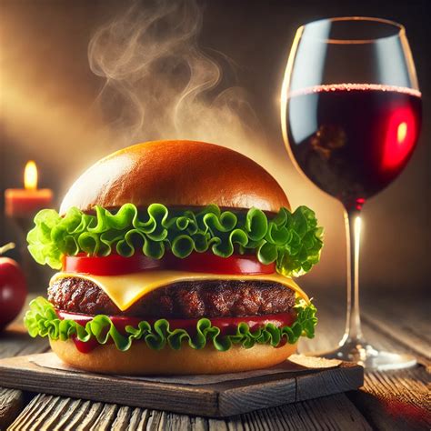 Hamburger e vino