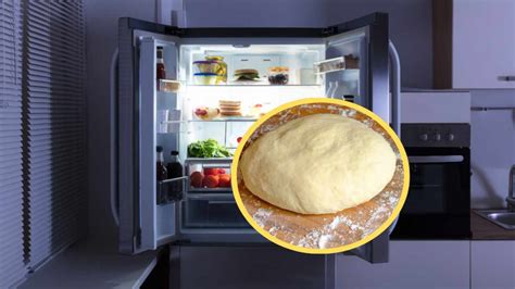 Impasto della pizza in frigorifero